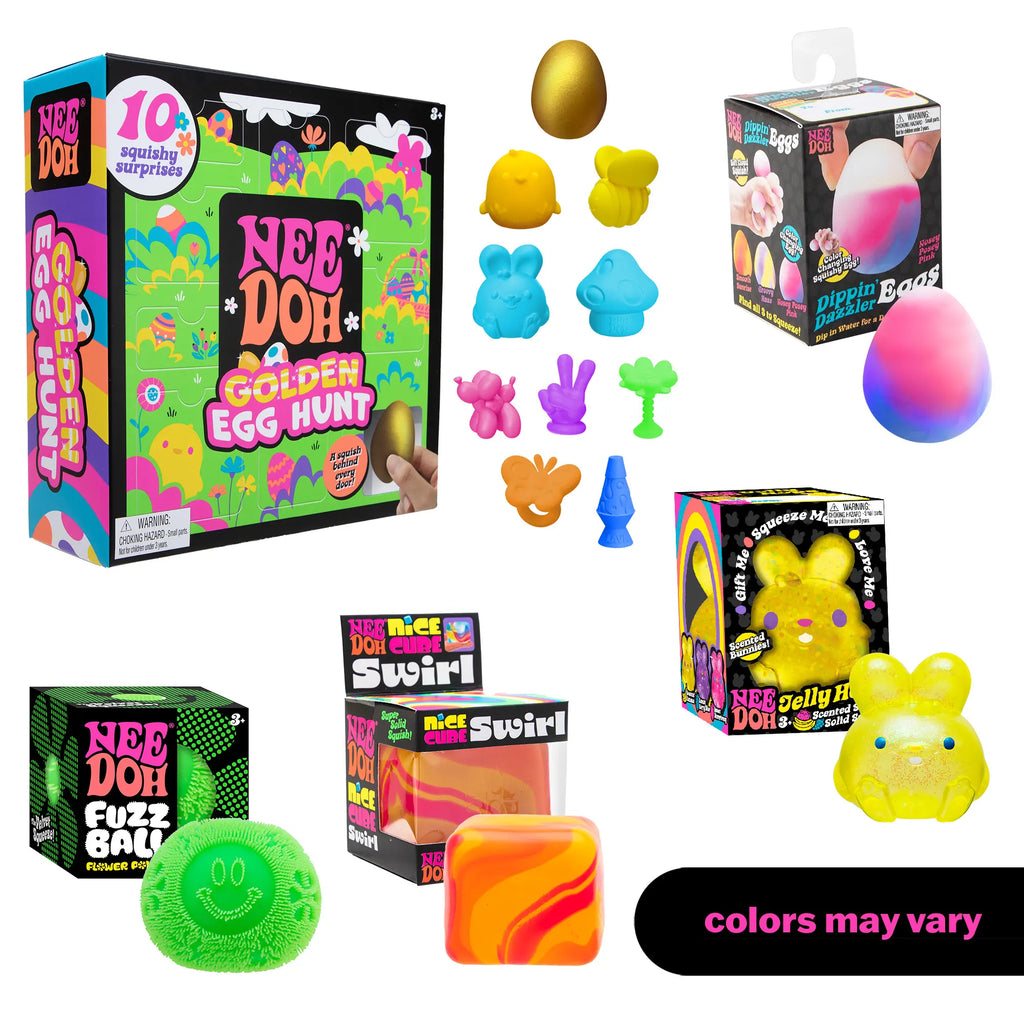 Needoh Easter Bundle - Squishy Easter Fun Set Toys -Various Textures and Fillings - Ages 3 and up - Bundle of 5 Needoh Toys